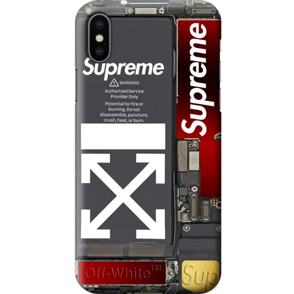

Чехол силиконовый бампер FTS для Apple iPhone X/Xs панель с рисунком Supreme