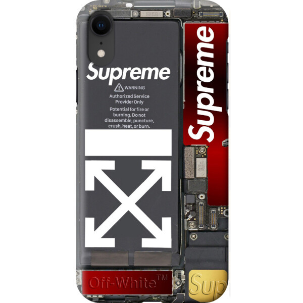 

Чехол силиконовый бампер FTS для Apple iPhone Xr с рисунком Supreme