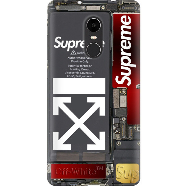 

Чехол силиконовый бампер FTS на Xiaomi Redmi Note 4X с рисунком Supreme