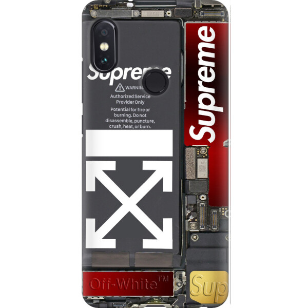 

Чехол силиконовый бампер FTS на Xiaomi Redmi Note 5 рисунком Supreme