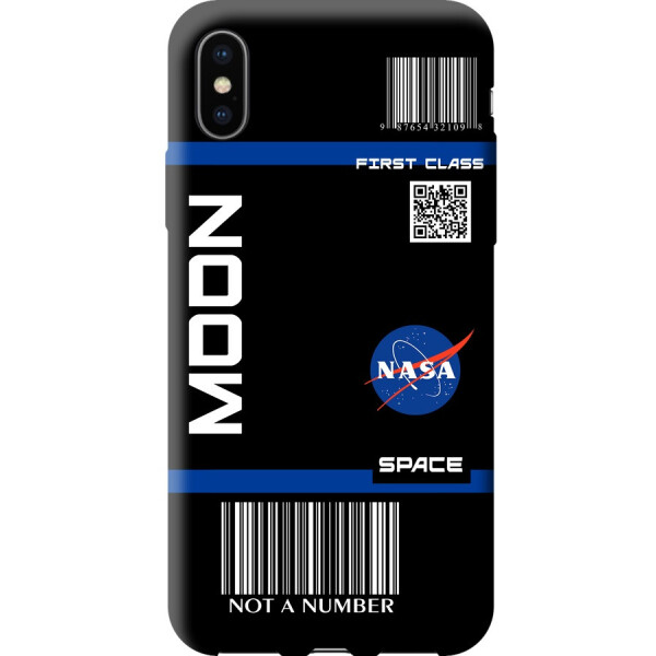 

Силиконовый чехол бампер FTS для Apple iPhone X/Xs c рисунком NASA Travel