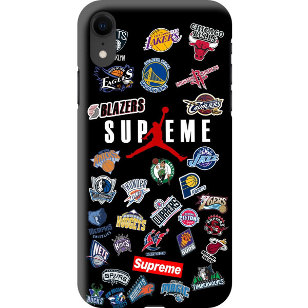 

Силиконовый чехол бампер FTS для Apple iPhone Xr с рисунком Баскетбольный Supreme