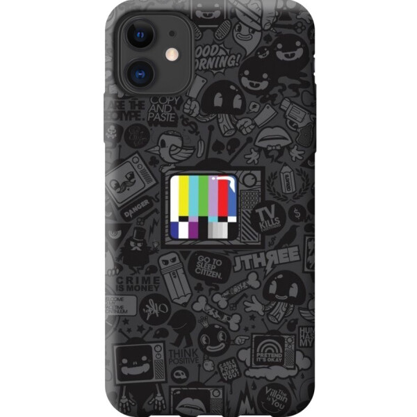 

Силиконовый чехол бампер FTS для Apple iPhone 11 с дизайном TV Текстура