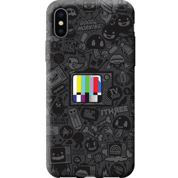 

Силиконовый чехол бампер FTS для Apple iPhone Xs Max с дизайном TV текстура