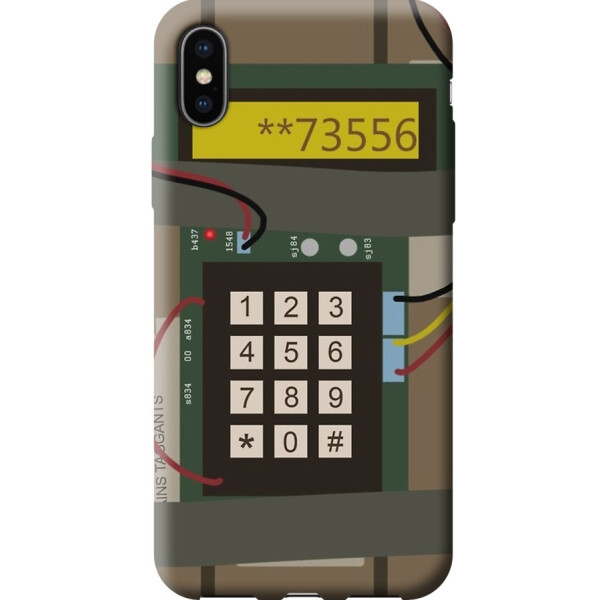 

Силиконовый чехол бампер FTS для Apple iPhone Xs Max с дизайном CSGO Бомба