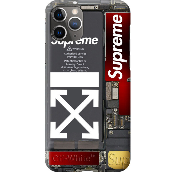 

Чехол силиконовый бампер FTS для Apple iPhone 11 Pro Max с рисунком Supreme