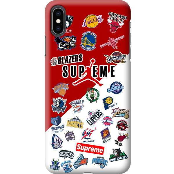 

Силиконовый чехол бампер FTS для Apple iPhone Xs Max c рисунком Баскетбольный Supreme