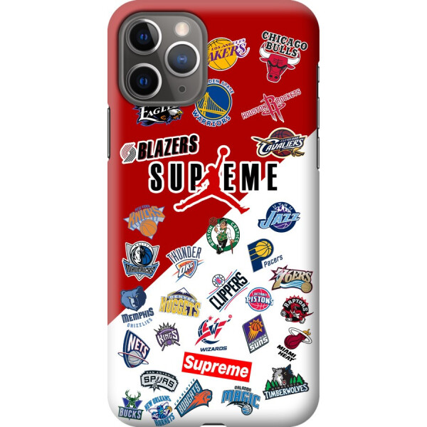 

Чехол силиконовый бампер FTS для Apple iPhone 11 Pro c рисунком Баскетбольный Supreme