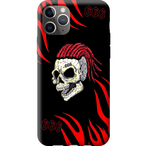 

Силиконовый чехол бампер FTS для Apple iPhone 11 Pro c рисунком Моргенштерн череп