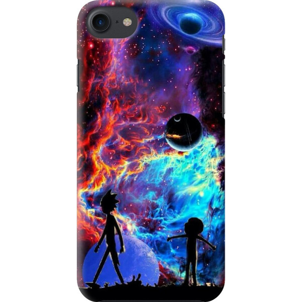 

Силиконовый чехол бампер FTS для Apple iPhone 7/8 с дизайном Рик и Морти космос