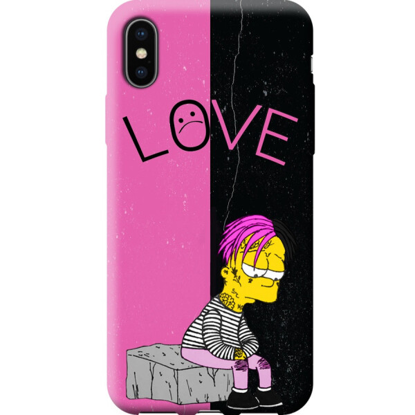 

Силиконовый чехол бампер FTS для Apple iPhone X/Xs с дизайном Барт Симпсон Sad
