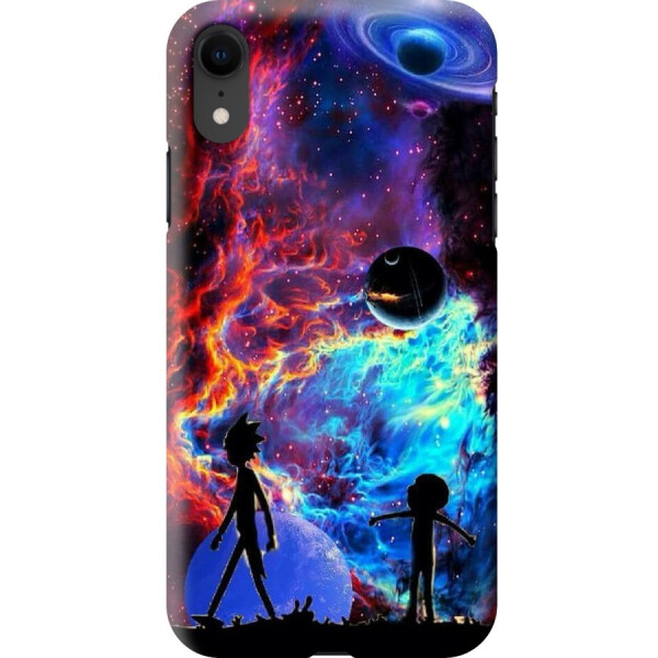 

Силиконовый чехол бампер FTS для Apple iPhone Xr с дизайном Рик и Морти Космос