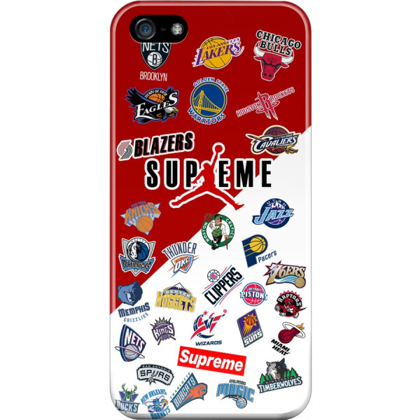 

Чехол силиконовый бампер FTS для Apple iPhone 5/5S/SE с рисунком Баскетбольный Supreme