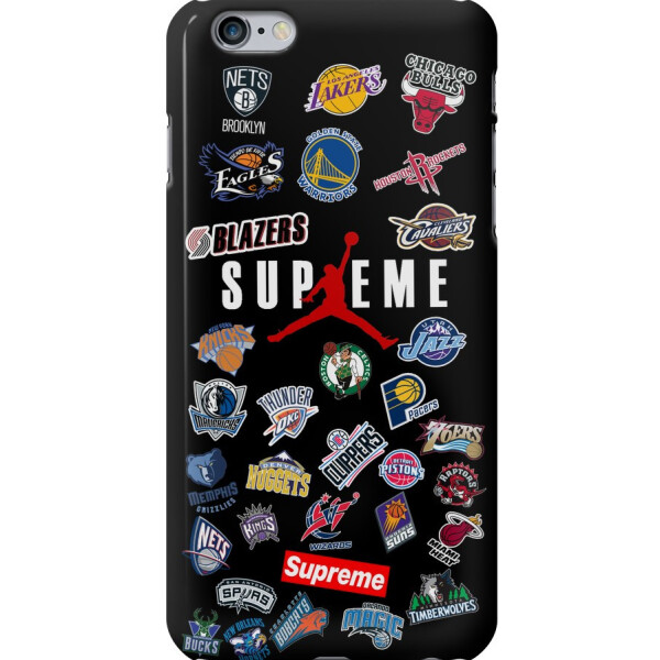 

Силиконовый чехол бампер FTS для Apple iPhone 6 Plus /6s Plus с рисунком Черный Баскетбол Supreme
