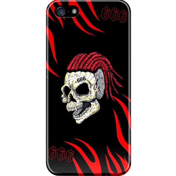

Силиконовый чехол бампер FTS для Apple iPhone 5/5S/SE с рисунком Моргенштерн череп
