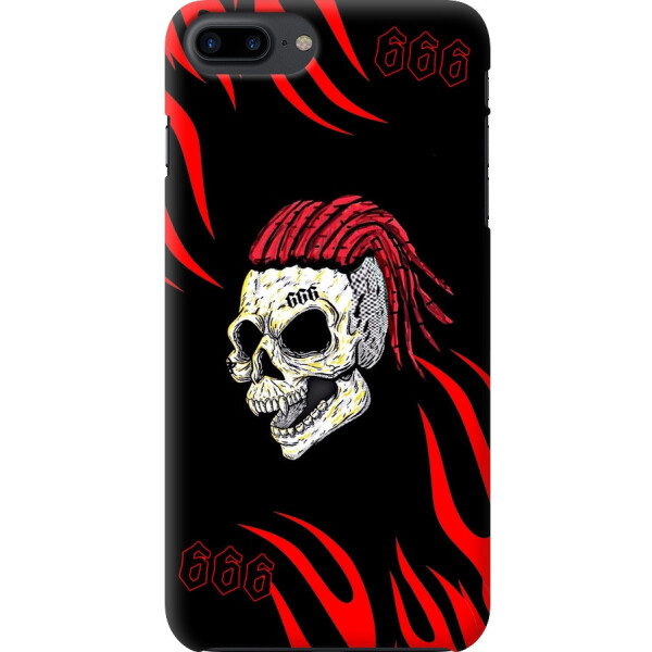 

Силиконовый чехол бампер FTS для Apple iPhone 7 Plus / 8 Plus c рисунком Моргенштерн череп