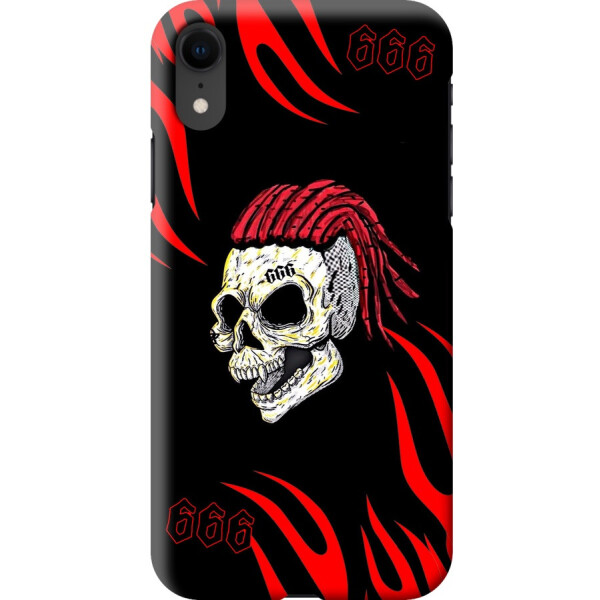 

Силиконовый чехол бампер FTS для Apple iPhone Xr с рисунком Моргенштерн череп