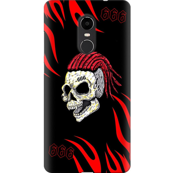 

Чехол силиконовый бампер FTS на Xiaomi Redmi Note 4X рисунком Моргенштерн череп