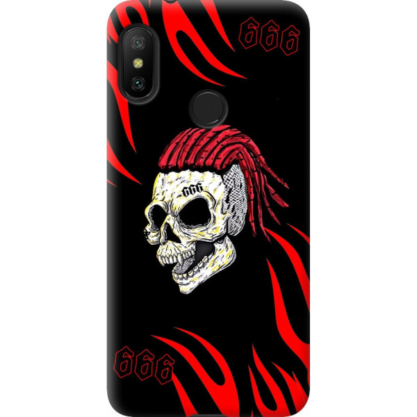 

Чехол силиконовый бампер FTS на Xiaomi Mi A2 Lite с рисунком Моргенштерн череп