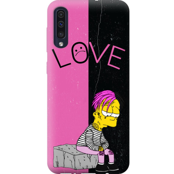 

Чехол силиконовый бампер FTS на Samsung Galaxy A50 2019 A505F c рисунком Барт Симпcон Sad