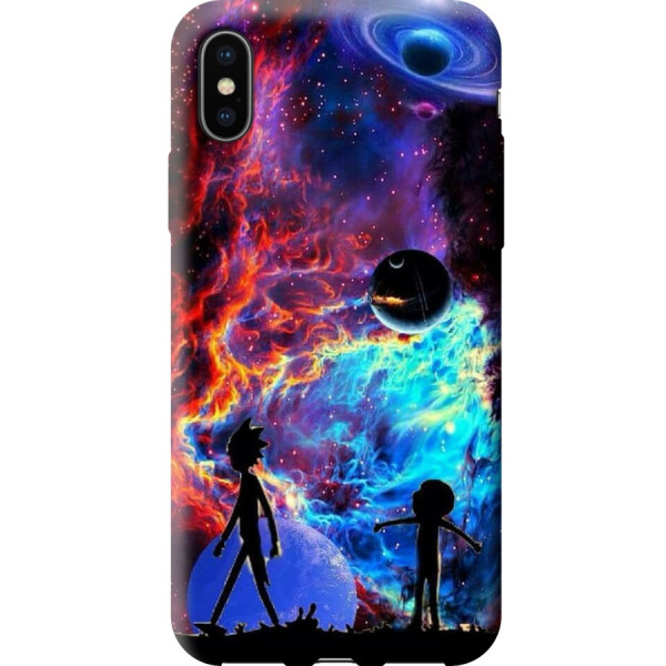 

Силиконовый чехол бампер FTS для Apple iPhone X/Xs с дизайном Рик и Морти Космос