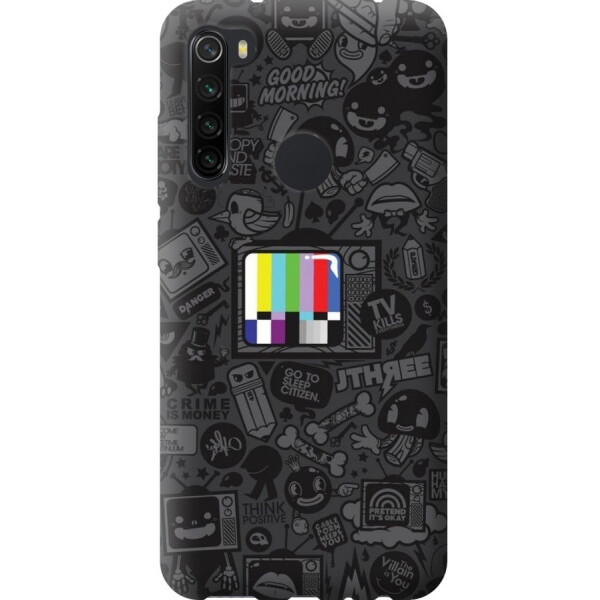 

Чехол силиконовый бампер FTS на Xiaomi Redmi Note 8 c рисунком TV текстура