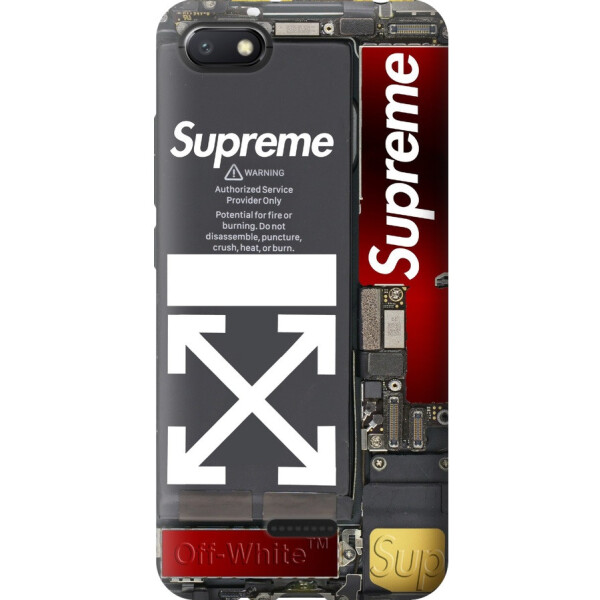 

Силиконовый чехол бампер FTS для Xiaomi Redmi 6A с рисунком Supreme