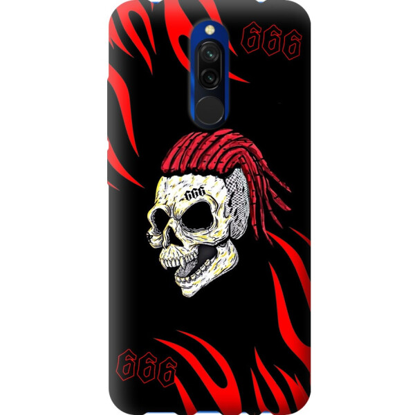 

Силиконовый чехол бампер FTS для Xiaomi Redmi 8 с рисунком Моргенштерн череп