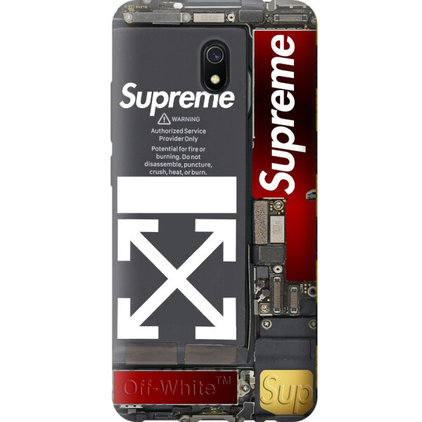 

Силиконовый чехол бампер FTS для Xiaomi Redmi 8А с рисунком Supreme