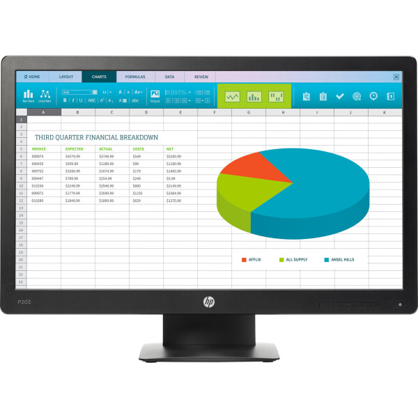 

Монитор 20" HP P203 (X7R53AT) Black