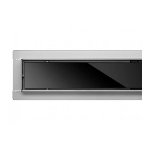 

Трап напольный FALA Black Glass 700x70 мм