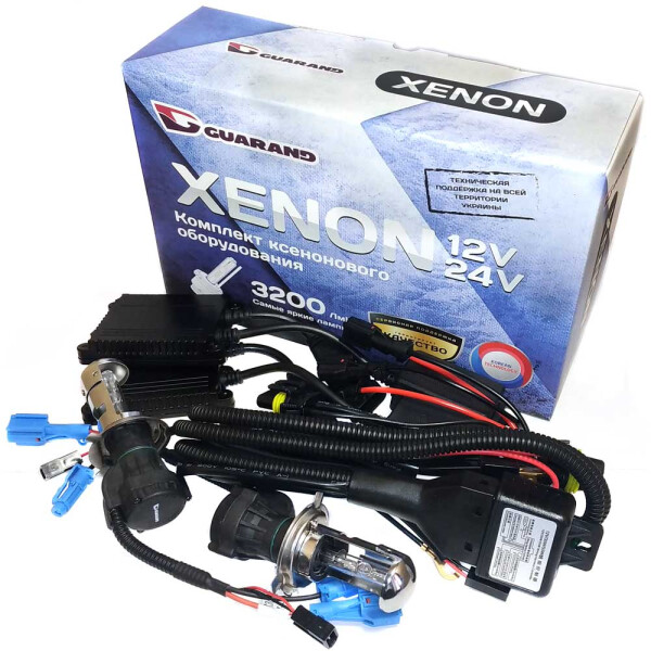 

Комплект биксенона Guarand Slim DC 35w, 9-16v H4 6000k