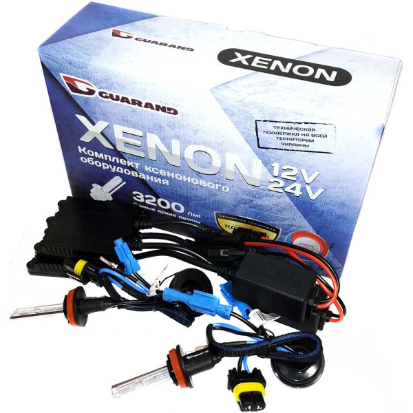 

Комплект ксенона Guarand Slim DC 35w, 9-16v H11 (H8, H9) 6000k