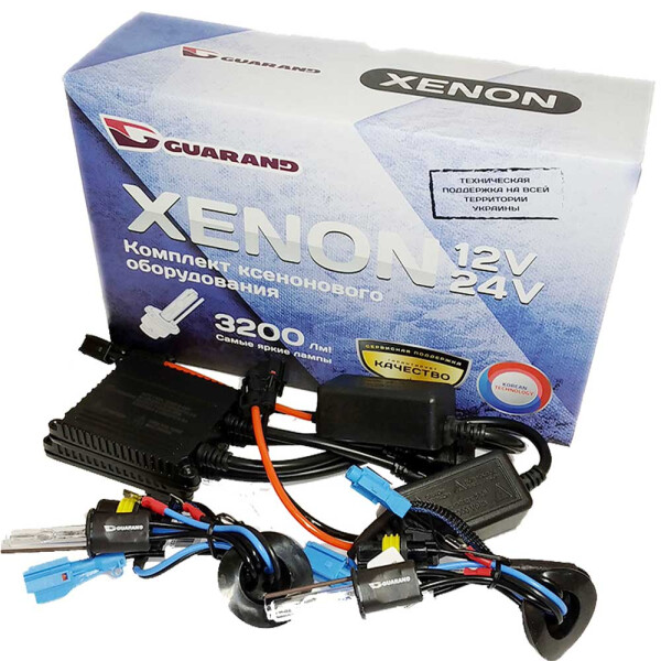 

Комплект ксенона Guarand Slim 35w, 9-16v H3 6000k