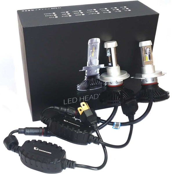 

Светодиодные лампы LED Guarand 7S H4 Hi/Low ZES 5000k 6000Lm 12-24v (комплект)
