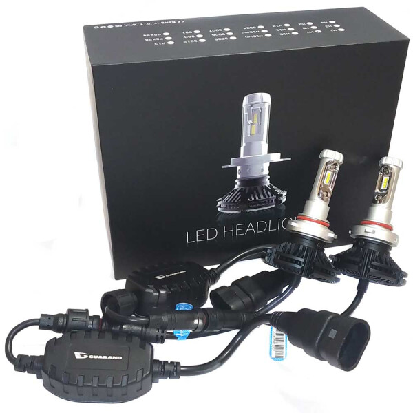 

Светодиодные лампы LED Guarand 7S HB4 (9006) ZES 5000k 6000Lm 12-24v