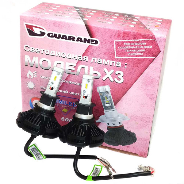 

Светодиодные лампы LED Guarand X3 H3 ZES 5000k 6000Lm 50w 12-24v