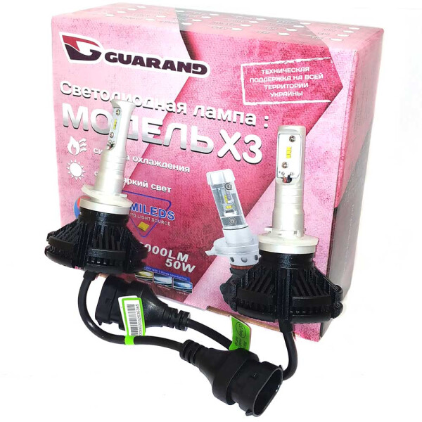 

Светодиодные лампы LED Guarand X3 H27 (881) ZES 5000k 6000Lm 50w 12-24v