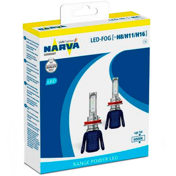 

Светодиодные лампы LED Narva Range Power H8/H11/16 18013 6000k 16w 12v