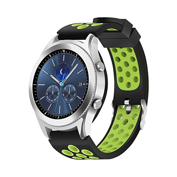 

Ремешок Watchbands для смарт часов Samsung Gear S3 / Samsung Galaxy Watch 46mm Silver - зеленый (WB002GREEN)