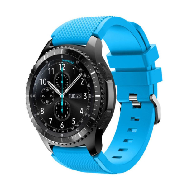 

Ремешок Watchbands для смарт часов Samsung Gear S3 / Samsung Galaxy Watch 46mm Silver - голубой (WB001BLUE)