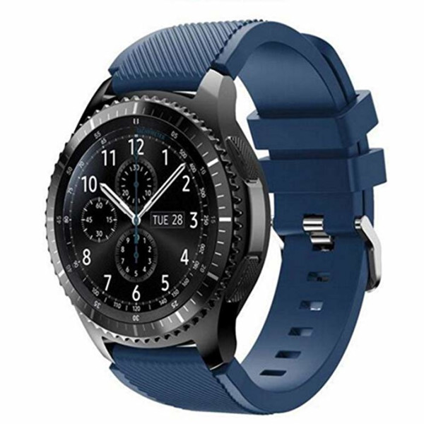 Ремешок Watchbands для смарт часов Samsung Gear S3 / Samsung Galaxy Watch 46mm Silver - синий (WB001DARKBLUE)
