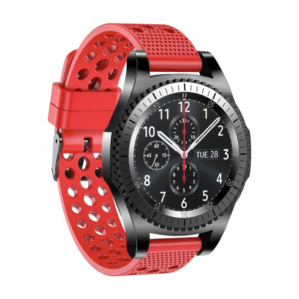 

Ремешок Watchbands double для смарт часов Samsung Gear S3 / Samsung Galaxy Watch 46mm Silver - красный (WB009DUBLEPERFRED)