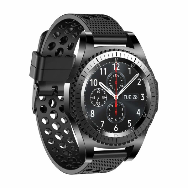 

Ремешок Watchbands double для смарт часов Samsung Gear S3 / Samsung Galaxy Watch 46mm Silver - черный (WB009BUBLEPERFBLACK)