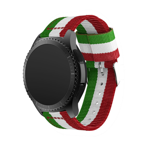

Ремешок для смарт часов Samsung Gear S3 Watchbandsдля Samsung Galaxy Watch 46mm Silver - красно-зеленый (WB007CLOTHREDGREEN)