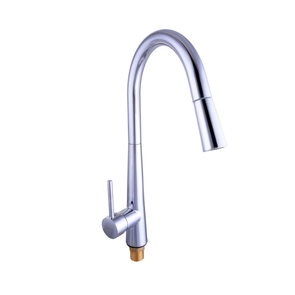 

Смеситель для кухни GLOBUS LAZER GLLR-1033 CHROM с выдвижным изливом