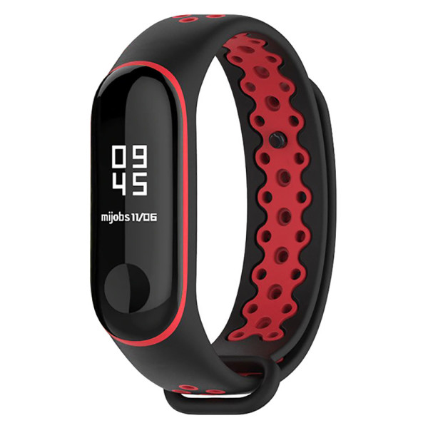 

Ремешок для фитнес-браслета Xiaomi Mi Band 3 Mijobs Sport Black/Red