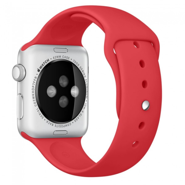 

Ремешок для смарт часов Apple Watch Sport Band 42mm/44mm Red Series 1/2/3/4