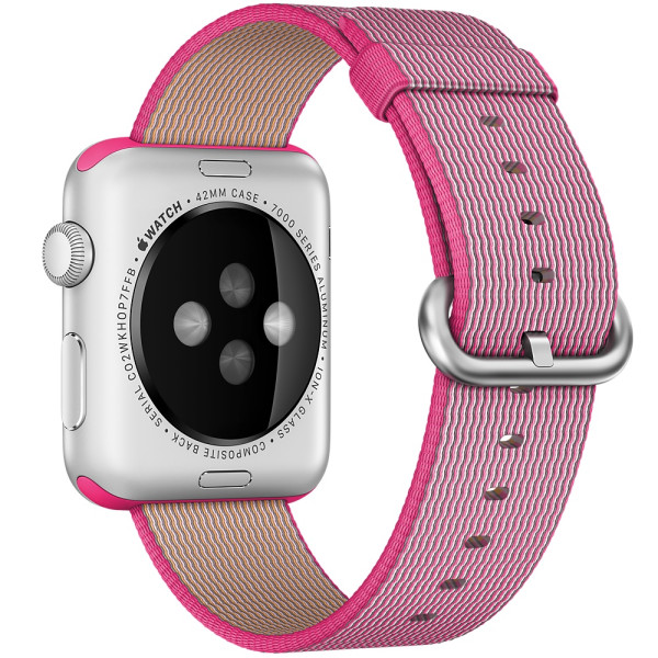 

Ремешок для смарт часов Apple Watch Woven Nylon Pink 42mm/44mm Series 1/2/3/4