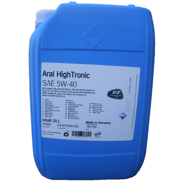 

Aral 20633 High Tronic 5W-40 20L